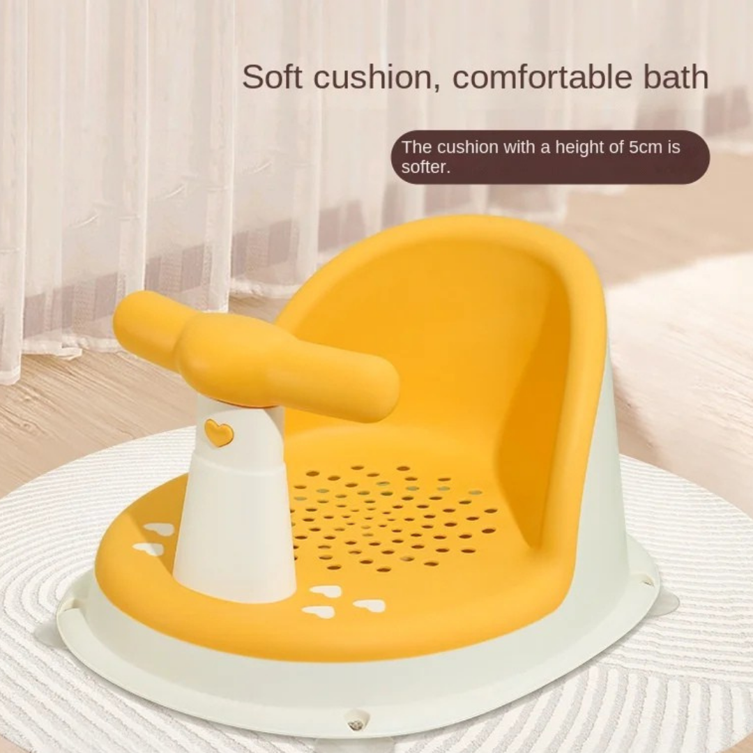 Non-Slip Baby Bath Seat for Newborns (6–18 Months) – Safe & Adorable