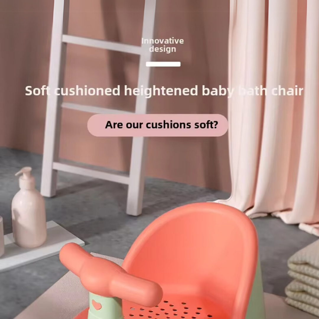 Non-Slip Baby Bath Seat for Newborns (6–18 Months) – Safe & Adorable