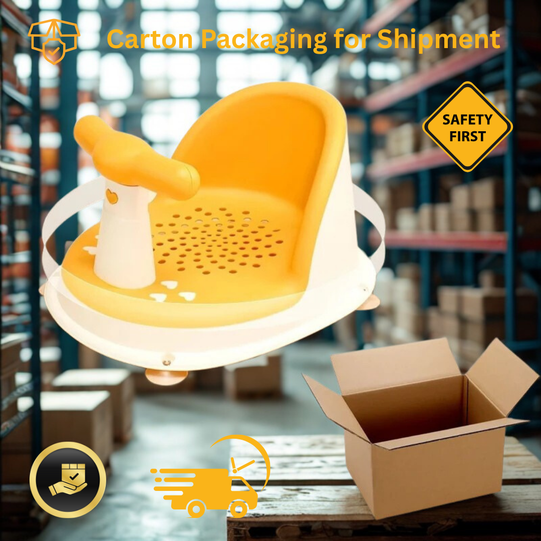 Non-Slip Baby Bath Seat for Newborns (6–18 Months) – Safe & Adorable