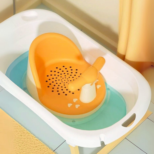 Non-Slip Baby Bath Seat for Newborns (6–18 Months) – Safe & Adorable